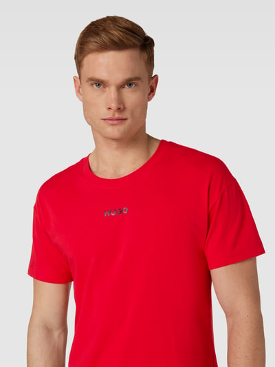 HUGO T-Shirt mit Logo-Print Rot 3