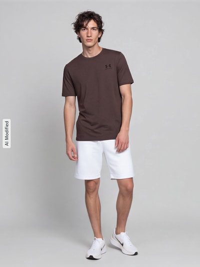 Under Armour Regular Fit Sport-T-Shirt aus Baumwoll-Mix  Schlamm 1