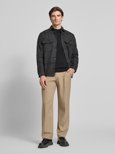 Jack & Jones Premium Freizeithemd mit Knopfleiste Modell 'RAYLE' Anthrazit 1