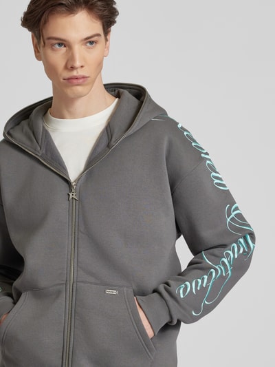 REVIEW Sweatjacke mit Stitching Dunkelgrau 3