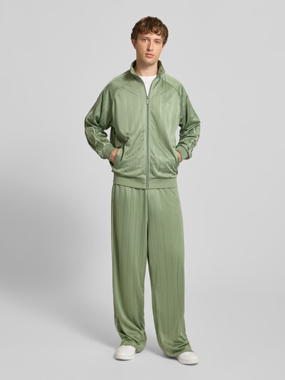 Karl Kani regular fit sweatjack met opstaande kraag Olijfgroen - 1