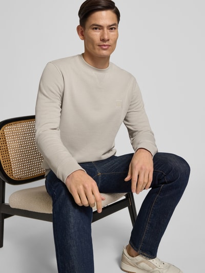 BOSS Orange Regular fit sweatshirt van puur katoen, model 'WESTART' Zand - 3