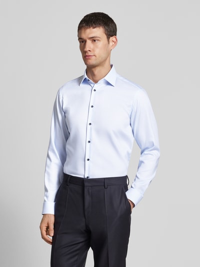 Christian Berg Men Regular Fit Business-Hemd mit Strukturmuster Bleu 4