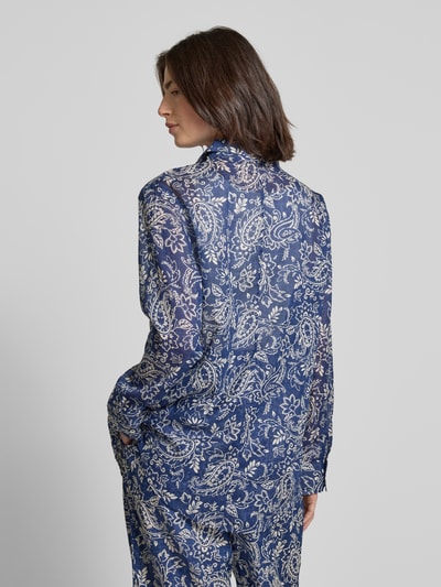 Mango Hemdbluse mit Knopfleiste Modell 'NEMO' Hellblau 5