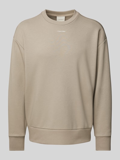 CK Calvin Klein Oversized Sweatshirt mit Label-Print Khaki 2