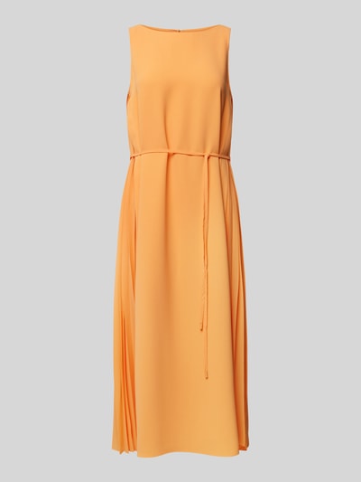 comma Sukienka midi w jednolitym kolorze Pomarańczowy 2