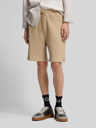 HUGO Relaxed Fit Shorts aus Baumwoll-Mix Modell 'DENOSHORT' Beige 4