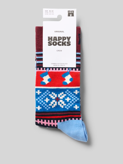 Happy Socks Socken Christmas Sweater aus Baumwollmix Dunkelblau 3