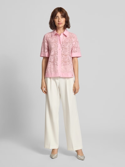 JOOP! Regular Fit Bluse aus Spitze Modell 'Blandine' Pink 1