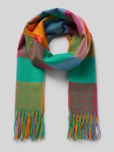 Kurt Beines Szal z frędzlami model ‘happy’ Pomarańczowy 1