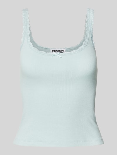 Review Tanktop mit Schleifen-Detail Bleu 2