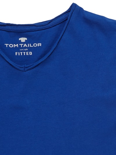 Tom Tailor Fitted T-Shirt mit V-Ausschnitt Royal 2