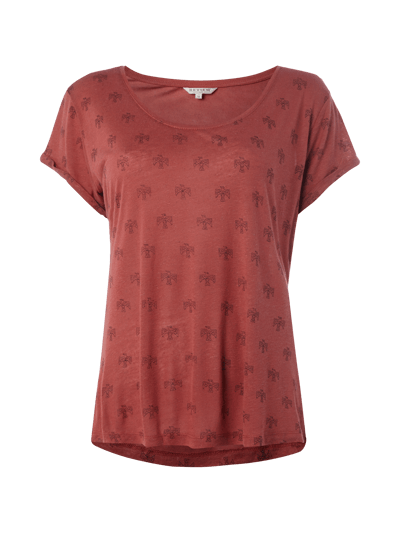 Review Shirt mit Adler-Prints Rostrot Melange 1