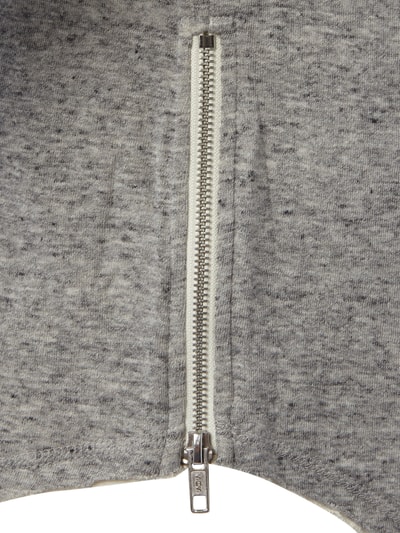 REVIEW Longshirt mit Reißverschlüssen am Saum Hellgrau meliert 2