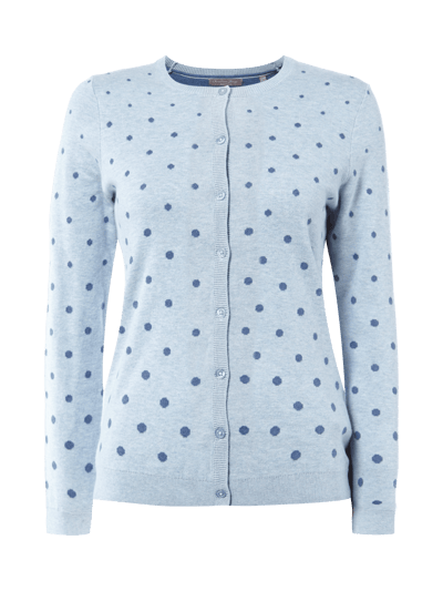 Christian Berg Woman Cardigan mit Punkte-Muster Hellblau Melange 1