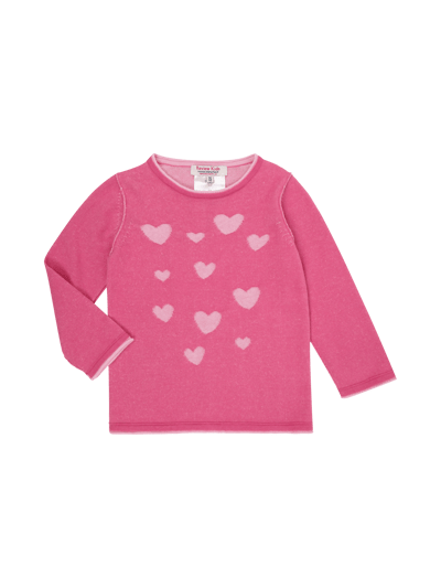 Review for Kids Feinstrickpullover im Inside-Out-Look Pink 1