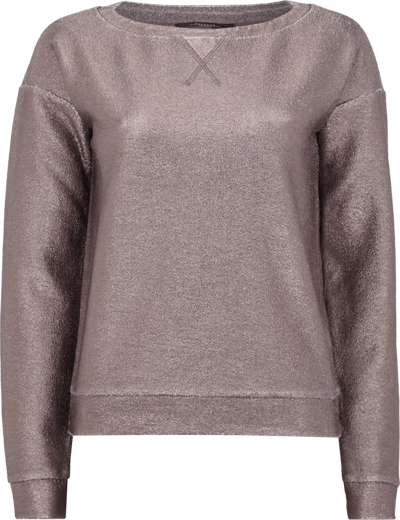 Weekend Max Mara Sweatshirt mit metallisch glänzender Beschichtung Gold 4