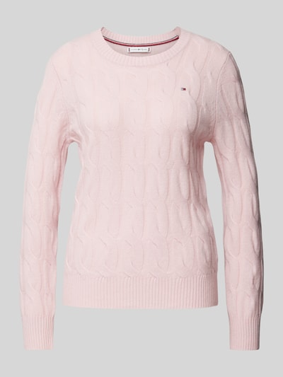 Tommy Hilfiger Strickpullover mit gerippten Abschlüssen Rosa 2