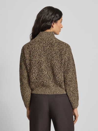 Mango Strickjacke mit Zweiwege-Reißverschluss Modell 'SALTY' Dunkelbraun 5