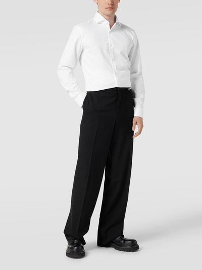 HUGO Slim Fit Business-Hemd mit Haifischkragen Modell 'Kason' Weiss 1