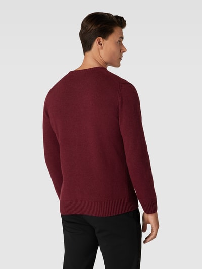 Paul & Shark Strickpullover mit Label-Patch Bordeaux 5