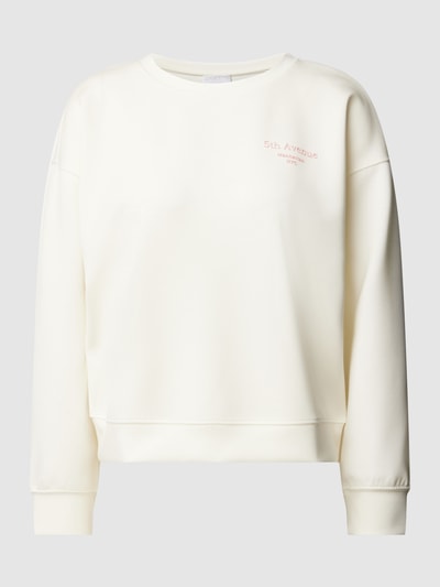 Jake*s Collection Sweatshirt mit Statement-Print Offwhite 2