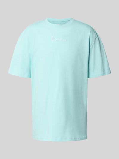 KARL KANI T-shirt met labelstitching Oceaanblauw - 2