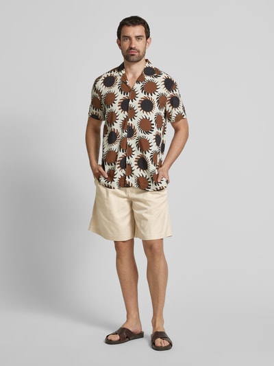 SELECTED HOMME Loose Fit Shorts mit elastischem Bund Modell 'THAIS SUMMER' Offwhite 1
