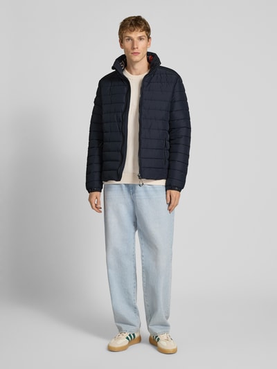 Superdry Gewatteerd jack met opstaande kraag, model 'Fuji' Donkerblauw - 1