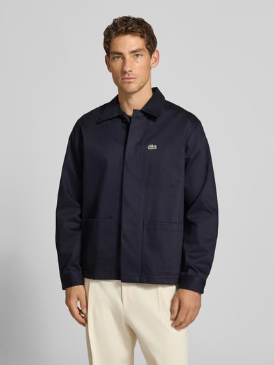 Lacoste Regular Fit Freizeithemd aus reiner Baumwolle Marine 4