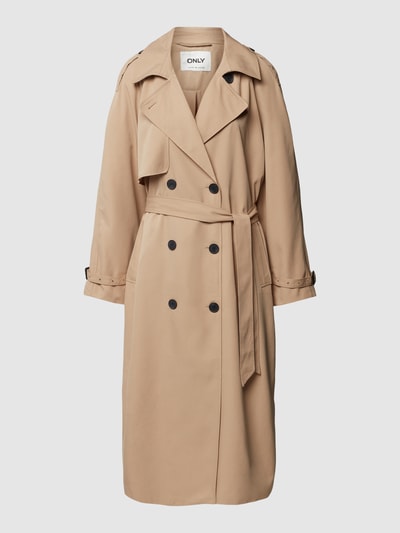 Only Trenchcoat met strikceintuur, model 'CHLOE' Zand - 2