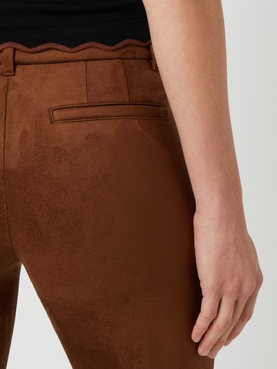 Christian Berg Woman Skinny fit broek in suèdelook Cognac - 3