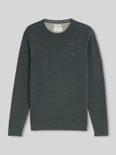 Tom Tailor Regular Fit Pullover aus reiner Baumwolle Oliv 2