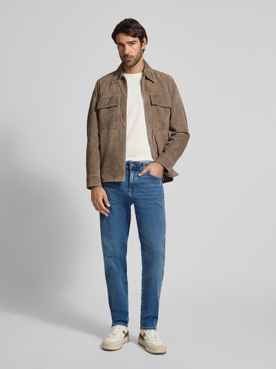 BOSS Orange Regular fit jeans van katoenmix, model 'REMAINE BO' Jeansblauw - 1