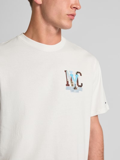 Tommy Jeans T-shirt o kroju regular fit z czystej bawełny Złamany biały 3