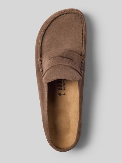 Produktfoto, Loafer aus echtem Leder Modell 'Naples' von Birkenstock in Braun mit abgerundeter Passform, leicht profilierter Sohle, Absatzhöhe 4 cm, Herrenmodell