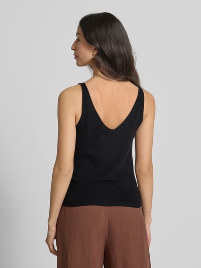 Vero Moda Top o kroju regular fit z imitacji dzianiny model ‘NEWLEX’ Czarny 5