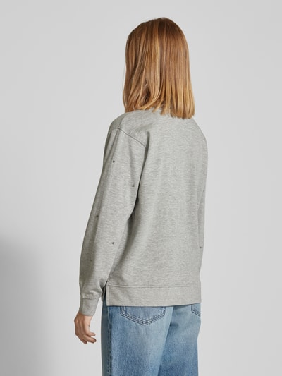 FREE/QUENT Sweatshirt met siersteentjes, model 'Nice' Lichtgrijs - 5