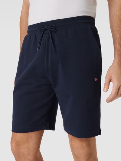 Napapijri Straight Fit Shorts mit elastischem Bund Marine 3