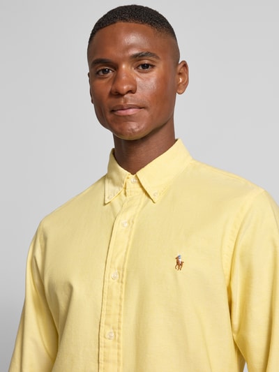 Polo Ralph Lauren Regular fit vrijetijdsoverhemd met logostitching, model 'Cub' Geel - 3