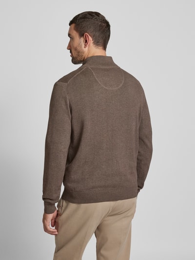 Fynch-Hatton Strickpullover mit Troyer-Kragen Camel 5