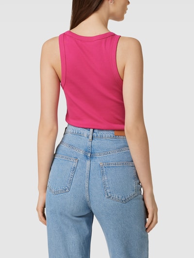 Marc O'Polo Denim Tank Top in Ripp-Optik Fuchsia 5