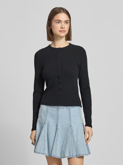 Levi's® kardigan rozpinany o kroju slim fit z mieszanka bawełny model 'RORY' Czarny 4