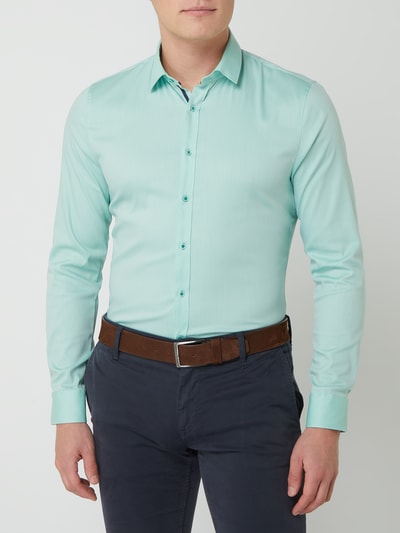 OLYMP No. Six Super slim fit zakelijk overhemd met stretchgehalte  Groen - 4