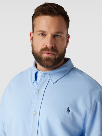 Polo Ralph Lauren Big & Tall PLUS SIZE vrijetijdsoverhemd met button-downkraag Lichtblauw - 3