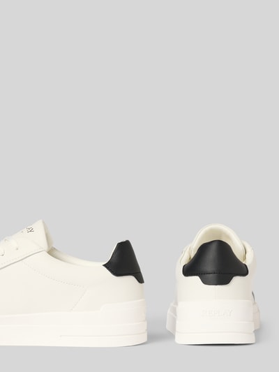 Replay Sneaker aus beschichtetem Leder mit Label-Details Modell 'EVAN' Weiss 2