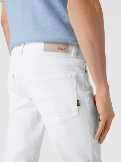 BOSS Orange Jeans mit Label-Details Modell 'Delaware' Weiss 3