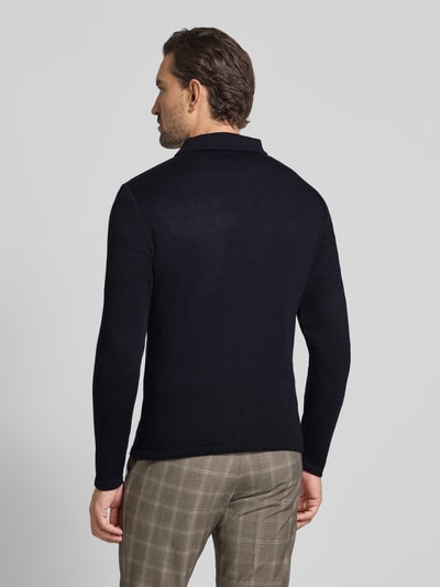 Manuel Ritz Hemdjacke mit Knopfleiste Marine 5