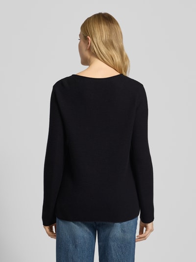 Marc O'Polo Sweter z dzianiny o kroju regular fit z czystej bawełny Czarny 5