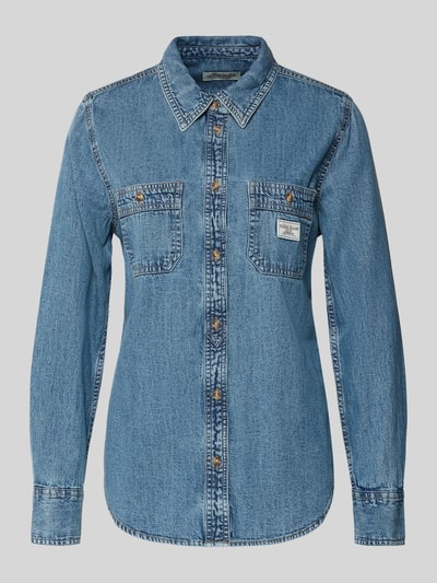 GUESS Jeans Regular Fit Jeansbluse in Denim-Optik Jeansblau 2